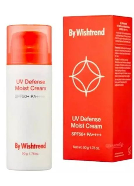 Увлажняющий солнцезащитный крем с пантенолом UV Defense Moist Cream SPF 50+ PA++++ 50ml By Wishtrend (273256393)