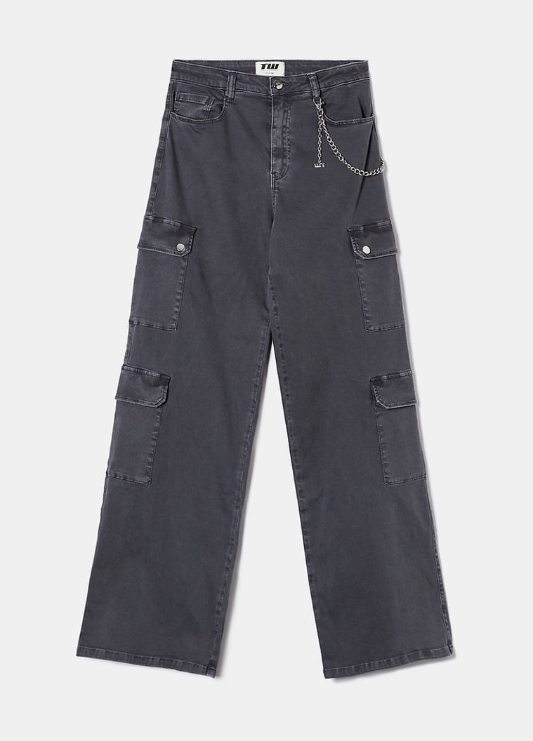 Темно-серые кэжуал демисезонные брюки Tally Weijl
