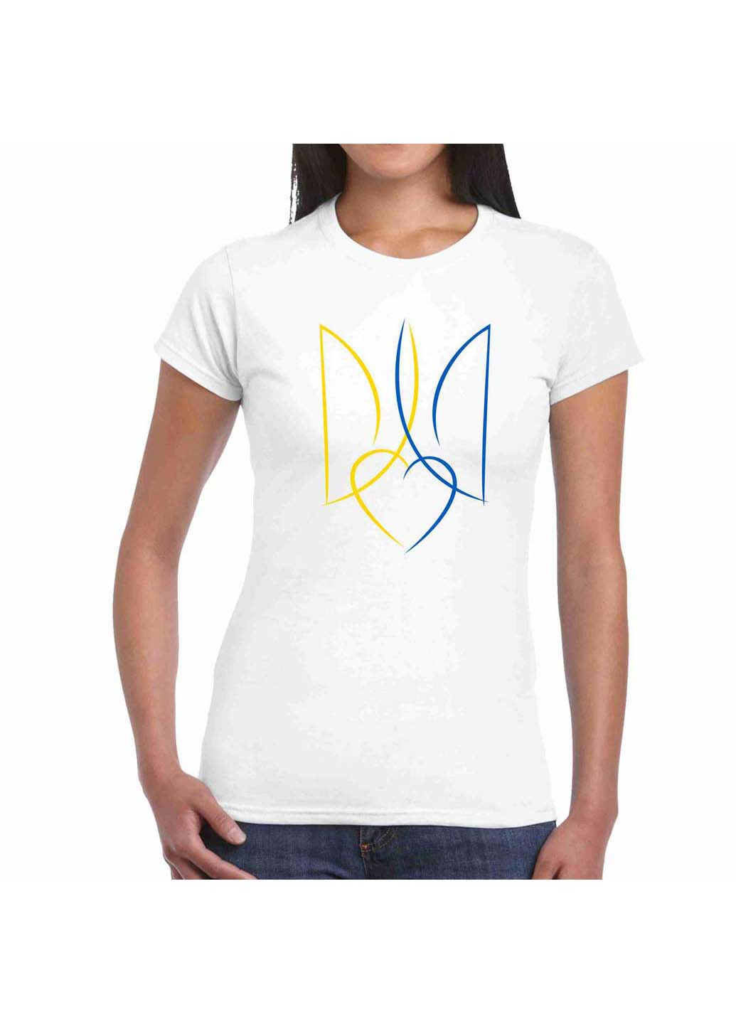 Біла футболка герб україни українське серце push it Кавун