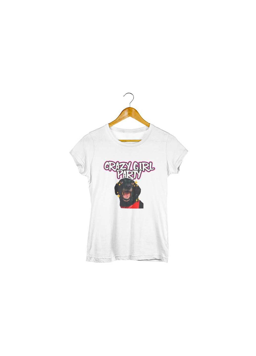 Футболка для девичника Crazy Girl Party. Черный Песик Кавун - (273169397)