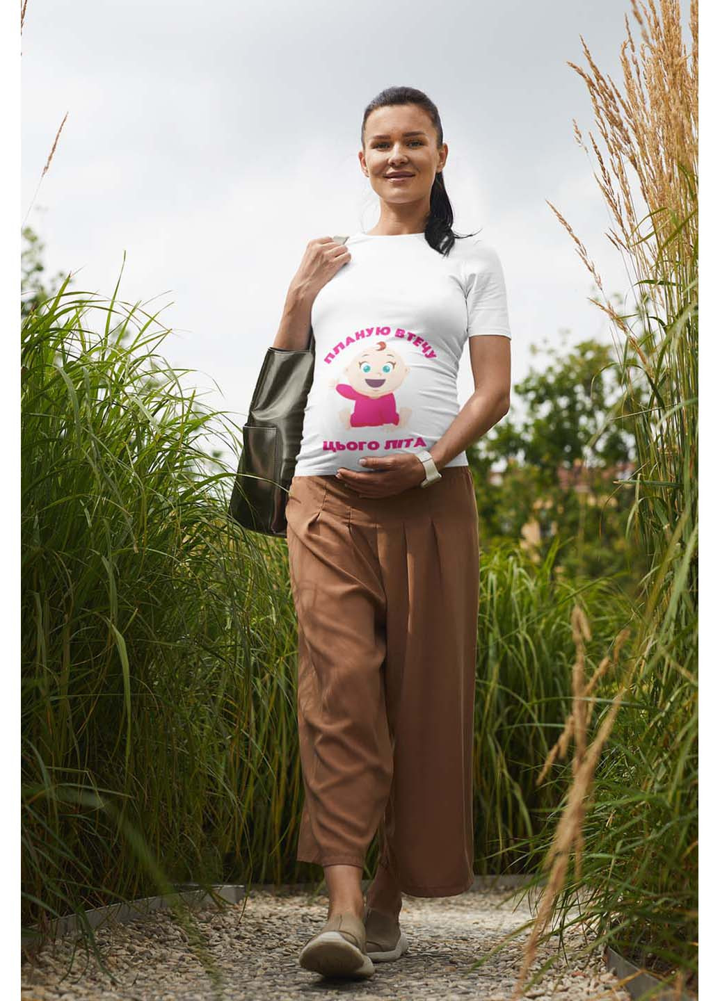 Футболка для беременной Девочка. Планирую побег этим летом Кавун - (273169472)