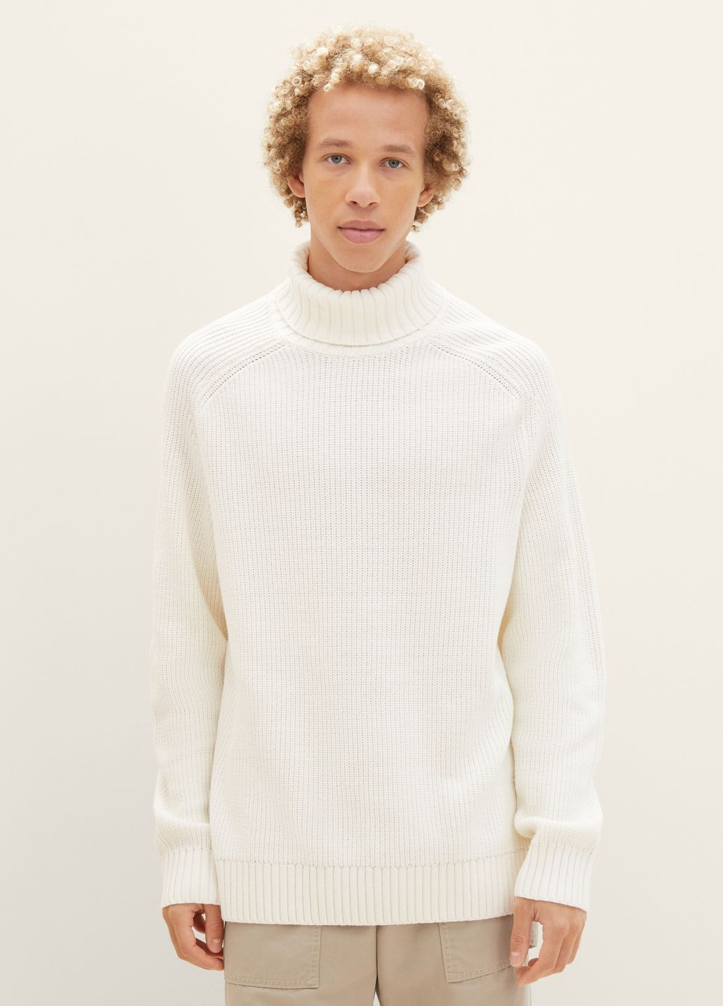 Белый демисезонный свитер Tom Tailor