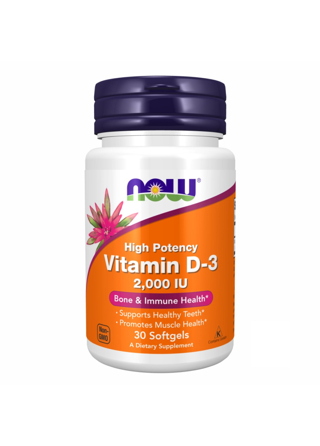 Витамин D-3 D-3 2000iu - 30 sgels Now Foods (273182875)