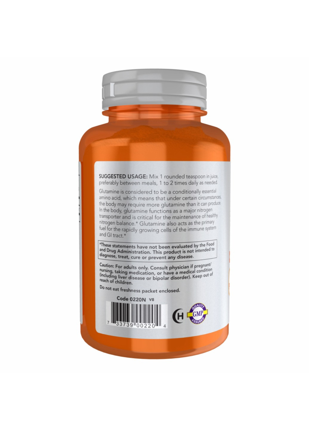 L-глютамін для відновлення L-Glutamine Powder - 454g Now Foods (273182965)
