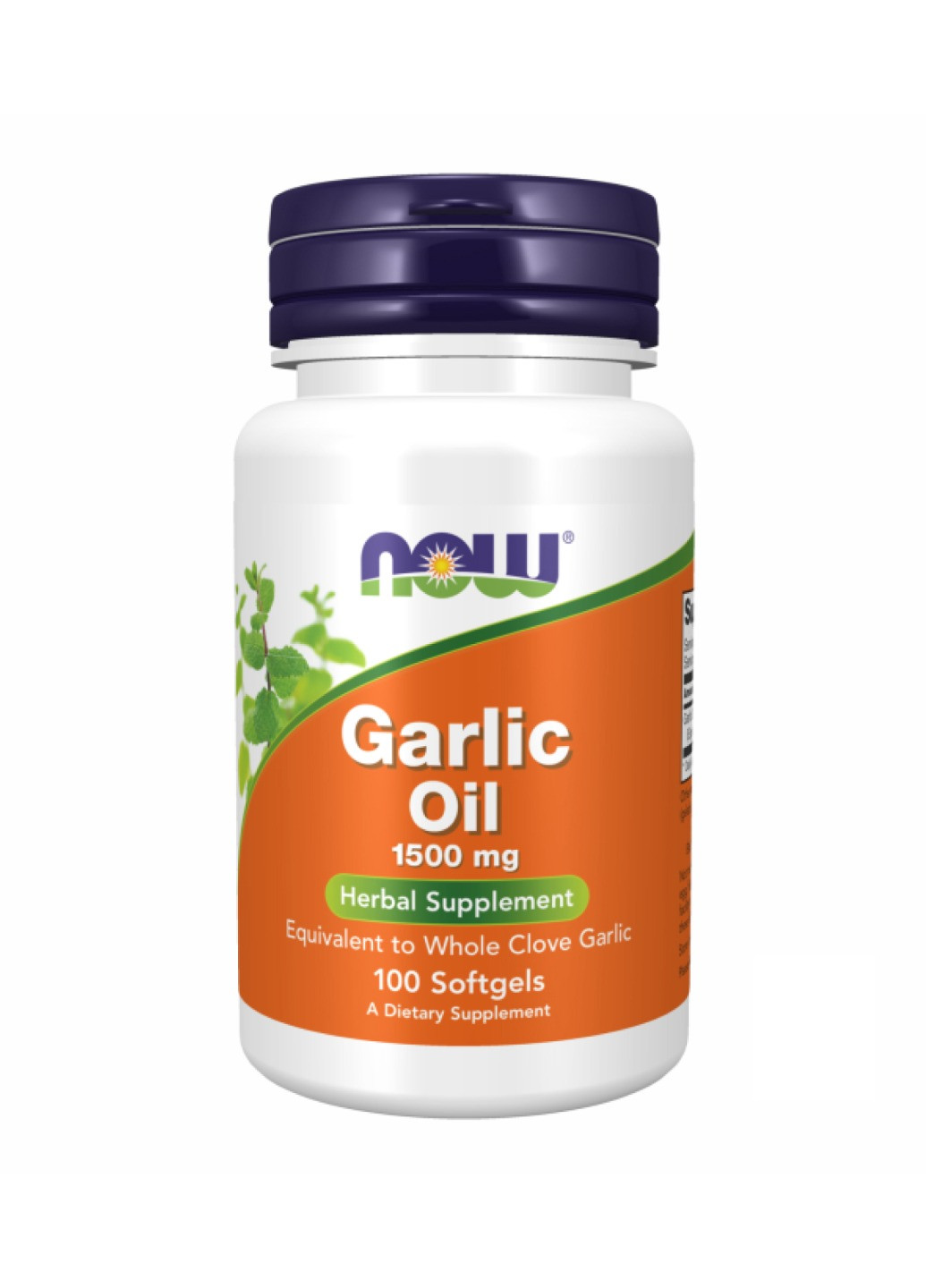 Чесночное масло Garlic Oil 1500mg - 100 sgels Now Foods (273182964)