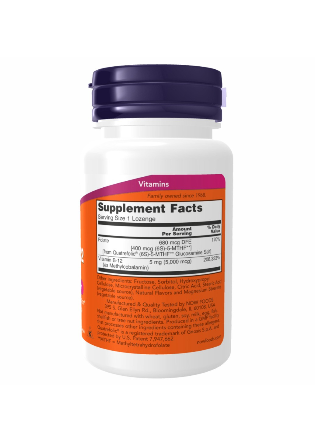 Метил B-12 Methyl B-12 5000mcg - 120 loz Now Foods (273182912)