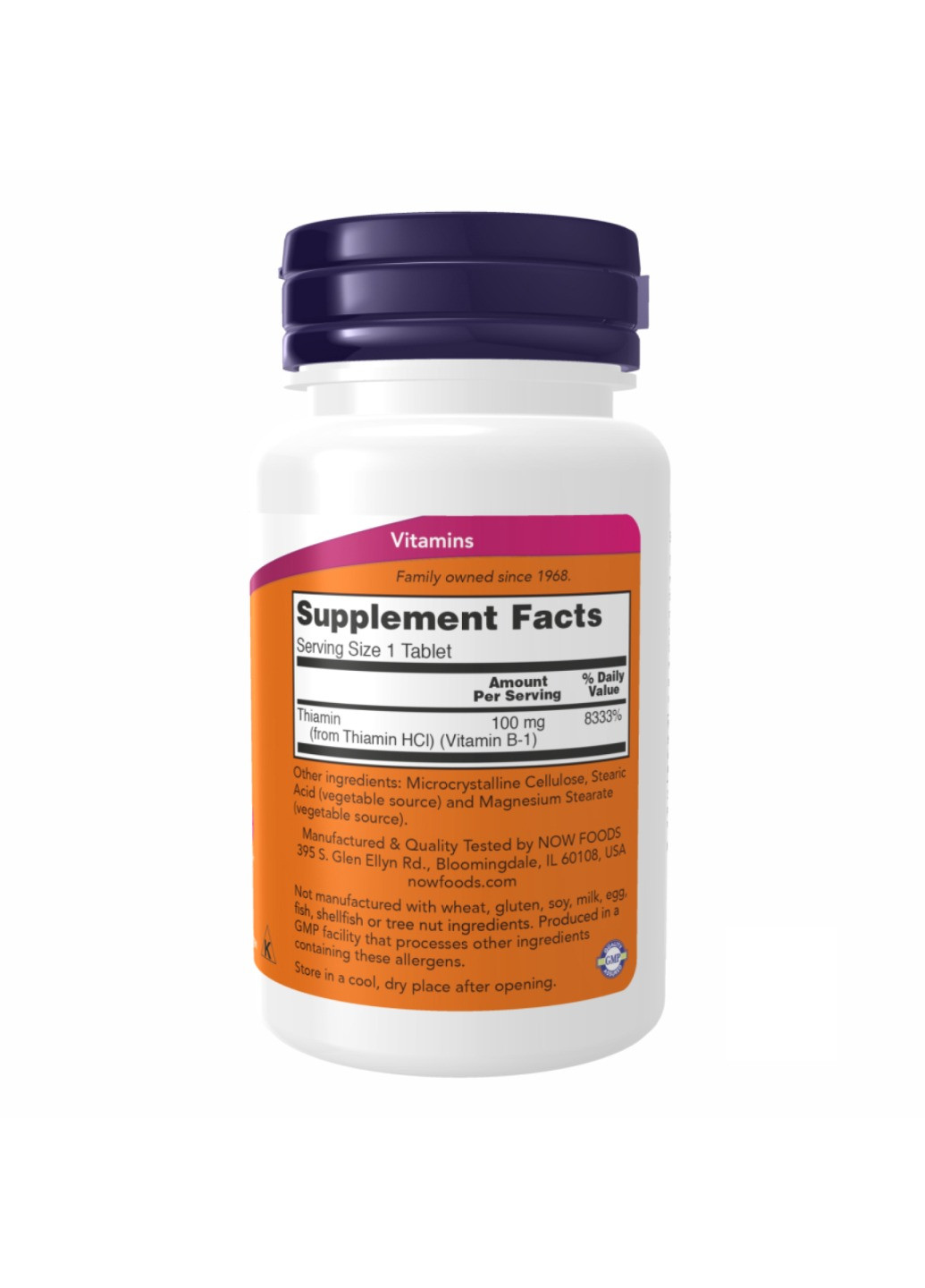 Вітамін B-1 B-1 100mg - 100 tabs Now Foods (273182856)