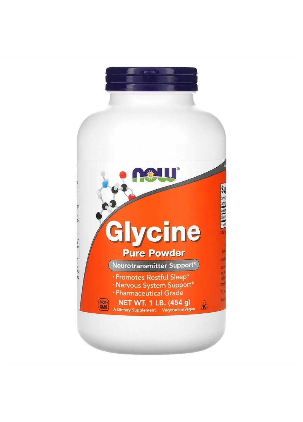 Глицин Glycine Pure Powder - 454g (1lb) Now Foods (273182908)