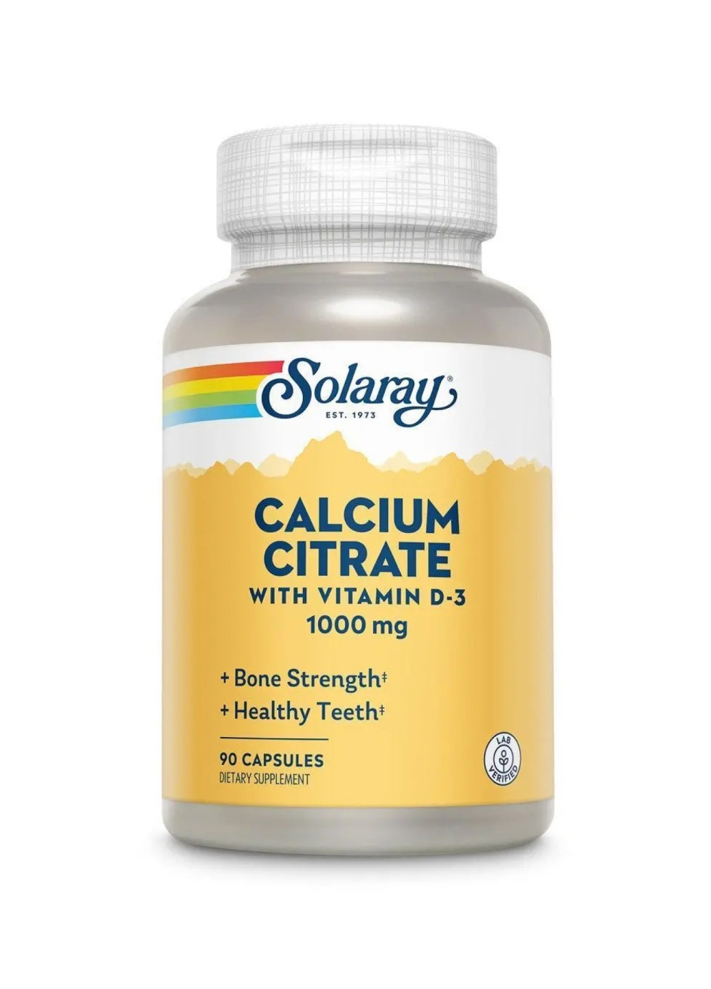 Кальцій цитрат Calcium w/ D3 Citrate 1000mg - 90 caps Solaray (273183037)