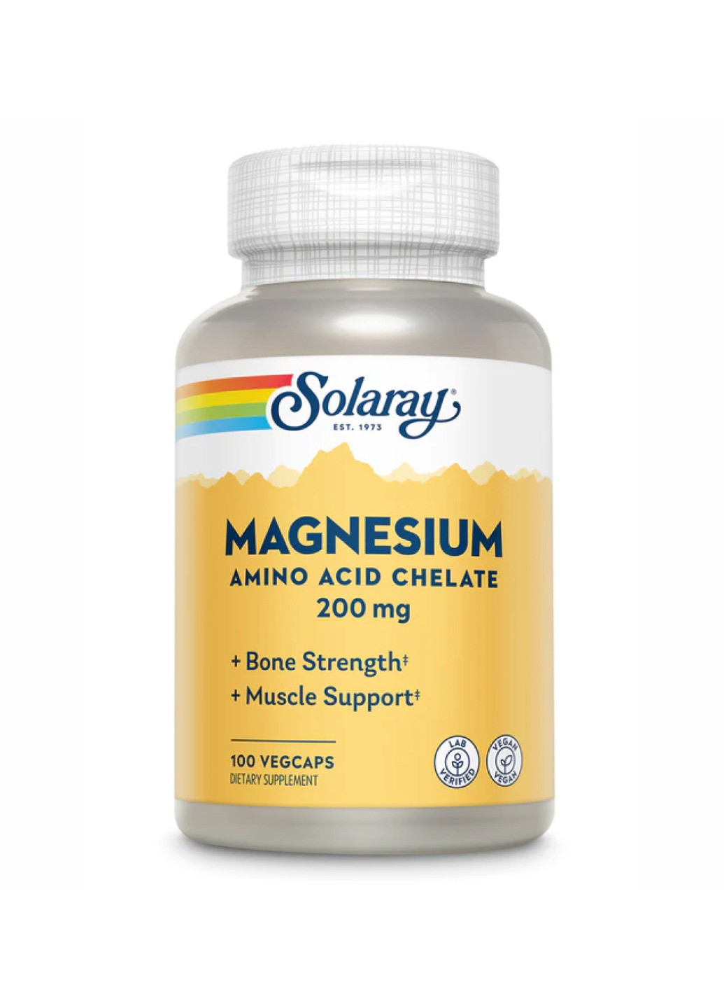 Магний Magnesium 200mg - 100 vcaps Solaray (273183028)
