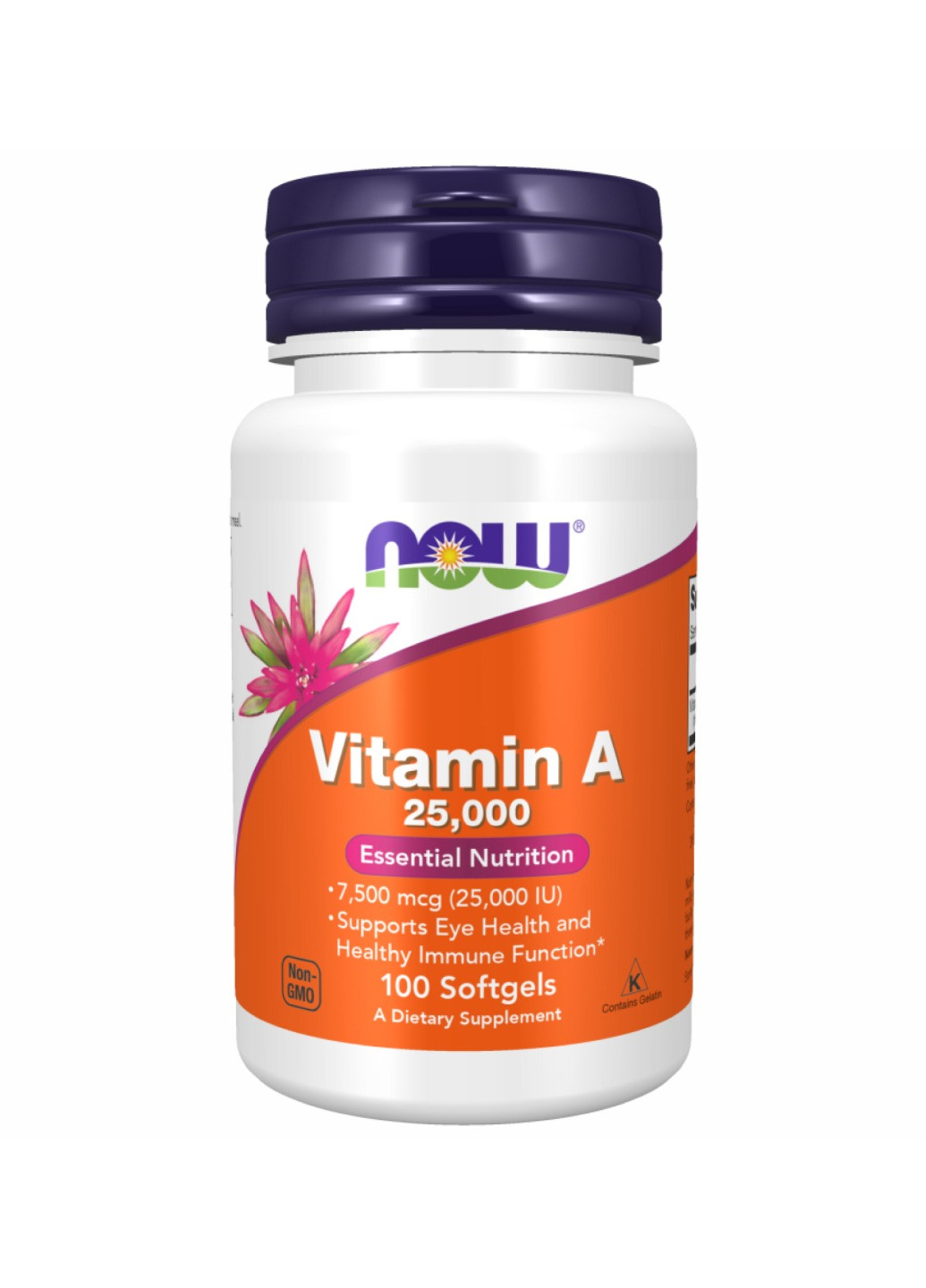 Витамин A A 25000 IU - 100 sgels Now Foods (273182805)