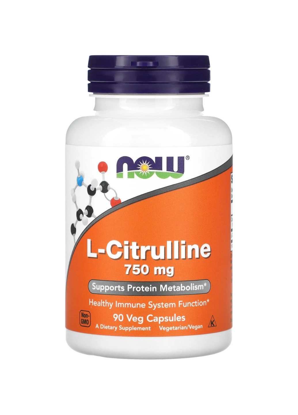Цитрулин Citrulline 750mg - 90 vcaps Now Foods (273182996)