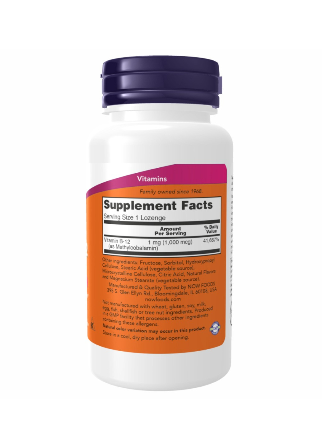 Метил B-12 Methyl B-12 1000mcg - 100 lozenges Now Foods (273182821)