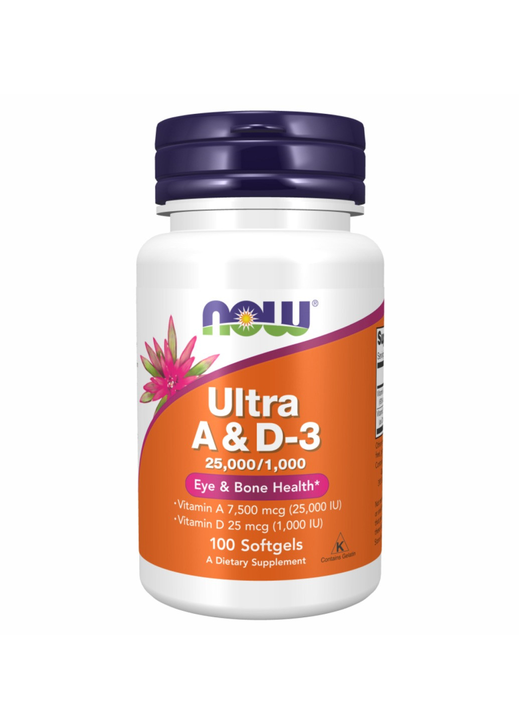 Вітаміни А і D Ultra A & D 25000/1000 - 100 sgels Now Foods (273182959)