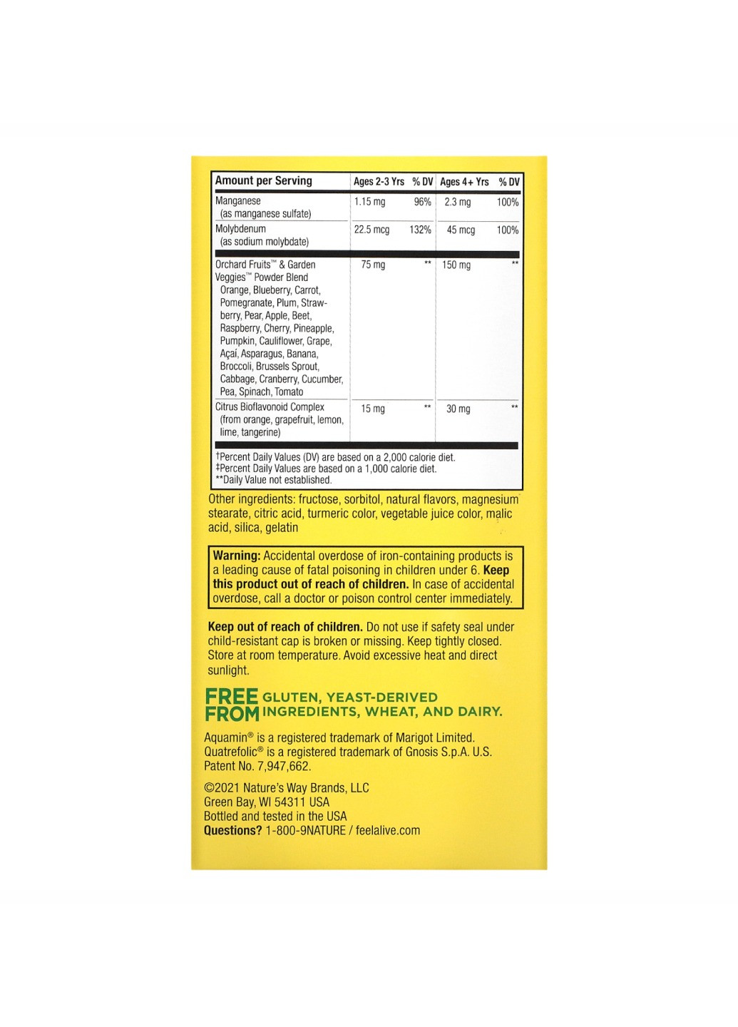 Комплекс вітамінів для дітей Kids Chewable Multivitamin - 120 tabs Orange and Berry Nature's Way (273182800)