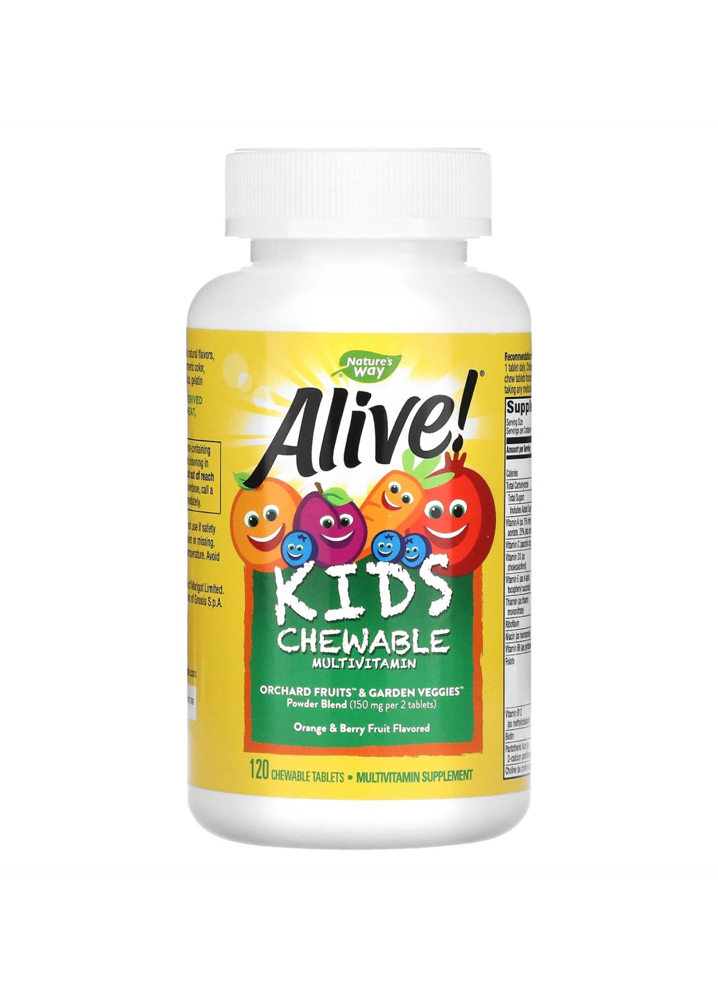 Комплекс вітамінів для дітей Kids Chewable Multivitamin - 120 tabs Orange and Berry Nature's Way (273182800)