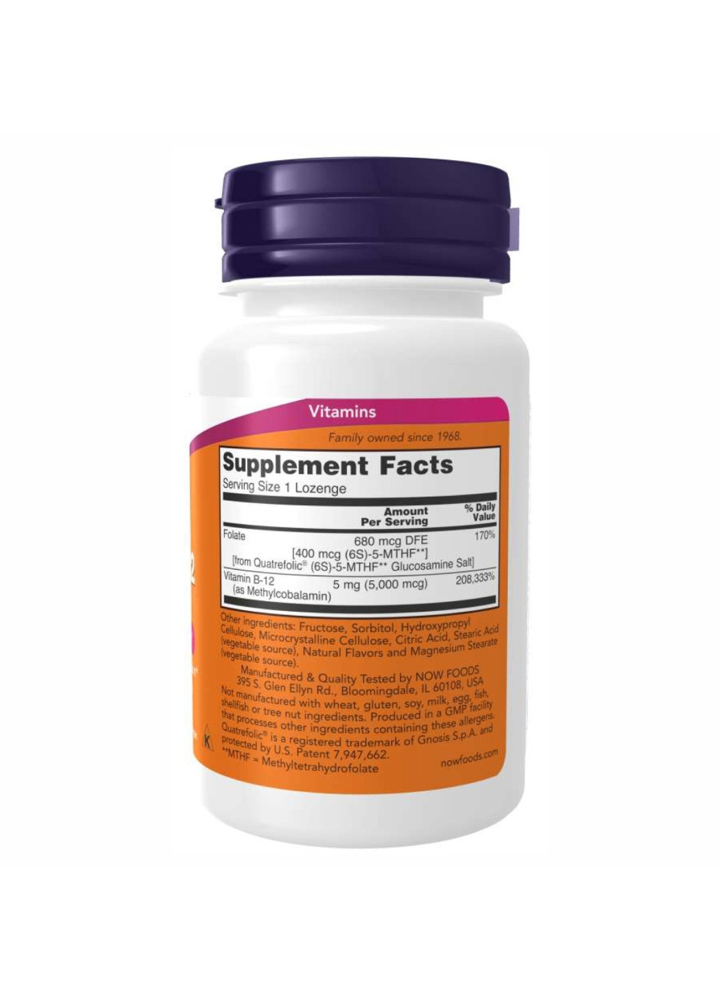 Метил B-12 Methyl B-12 5000mcg - 60 loz Now Foods (273182845)