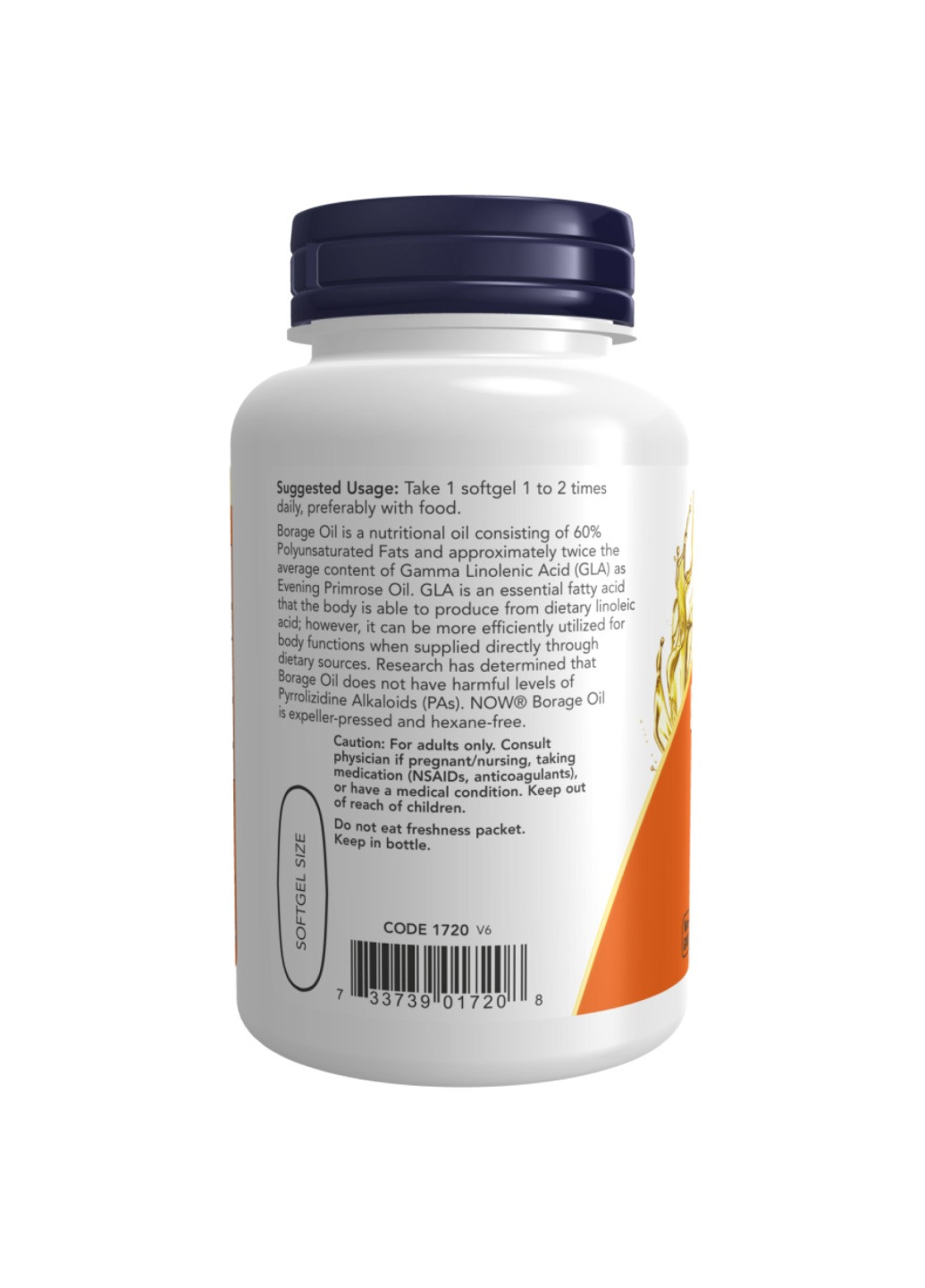 Олія огірочника Borage Oil 1000mg - 60 sgels Now Foods (273182934)