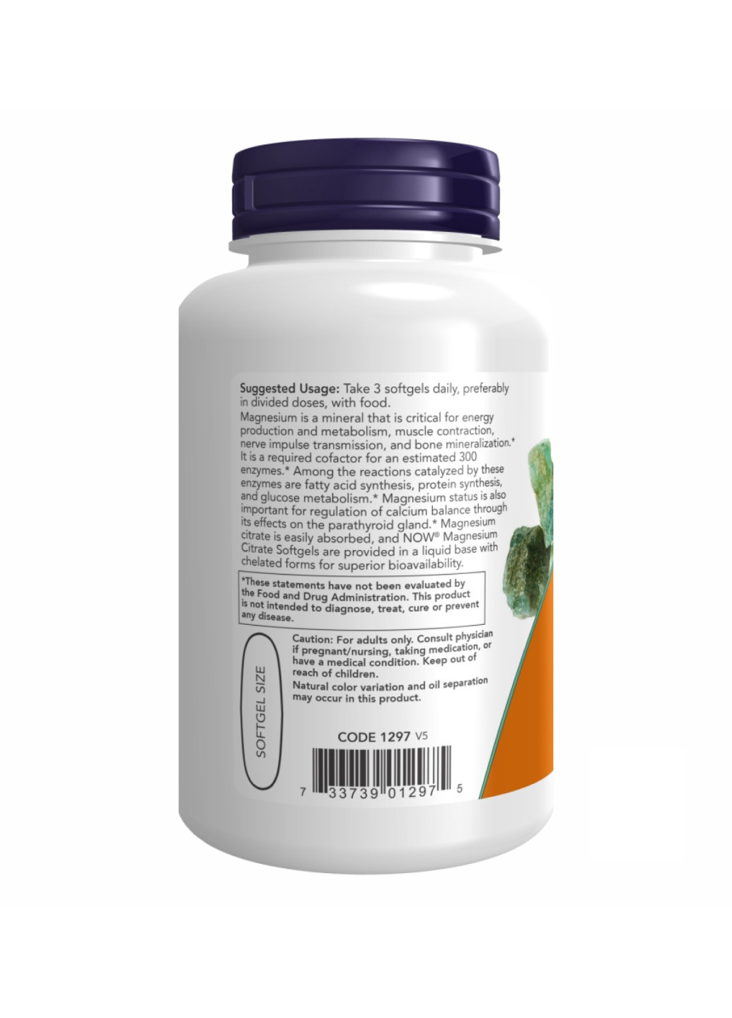 Цитрат магнію Magnesium Citrate 134mg - 90 sgels Now Foods (273182899)
