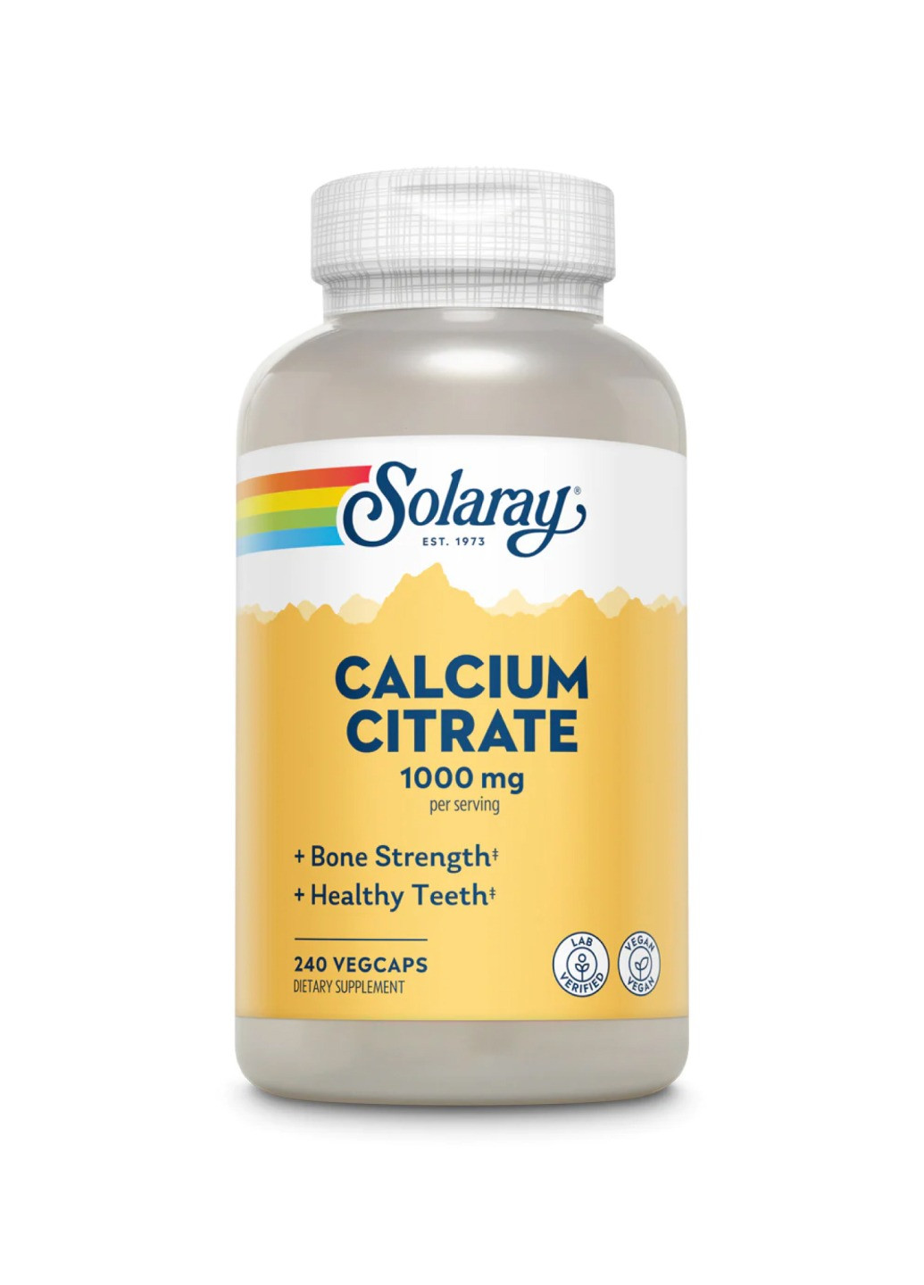 Кальцій цитрат Calcium Citrate 1000mg - 240 vcaps Solaray (273183031)