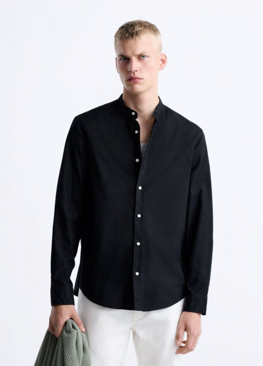 Черная кэжуал рубашка Zara