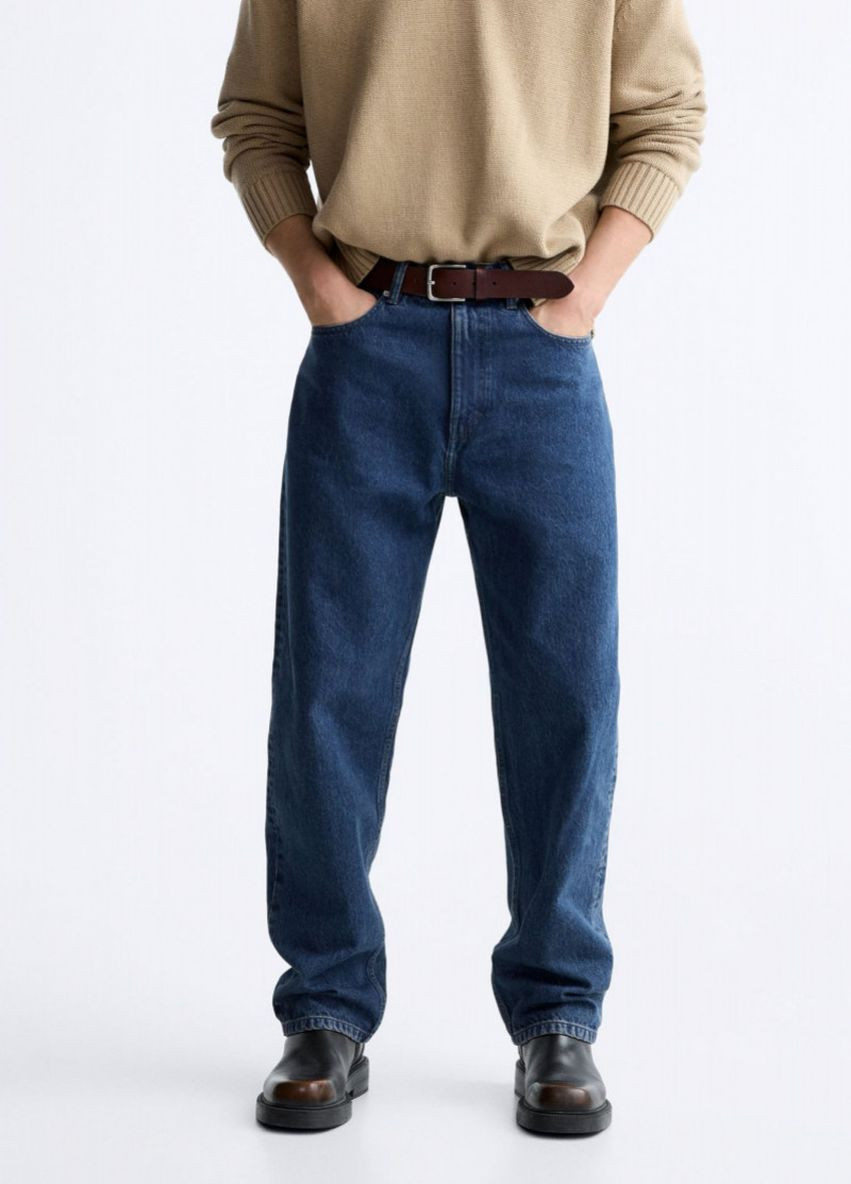 Серые демисезонные джинси вільного крою 1538 355 grey Zara