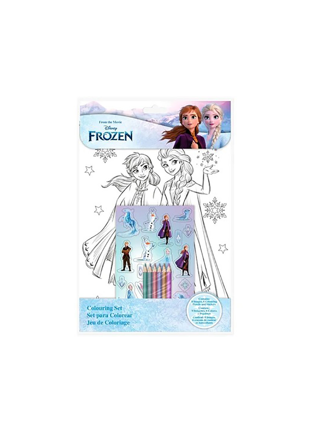 Набор раскрасок с наклейками и карандашами FROZEN FR50022 No Brand (273200791)