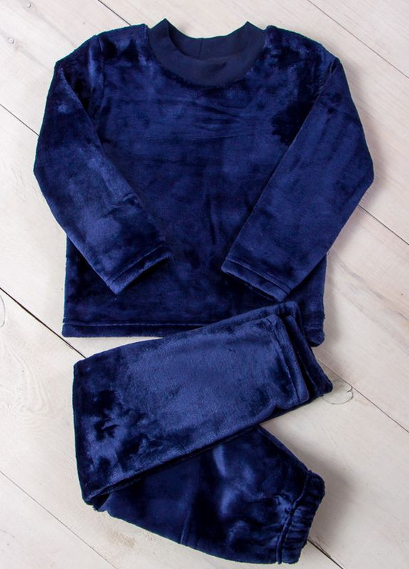 Синяя зимняя пижама для мальчика кофта + брюки Носи своє