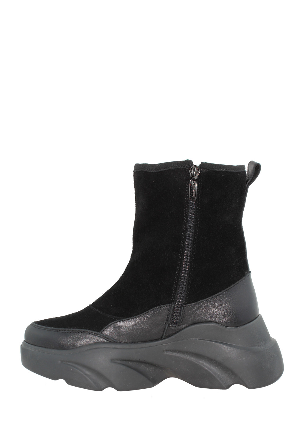 Зимние ботинки rsm-745-11 черный Sothby's из натуральной замши