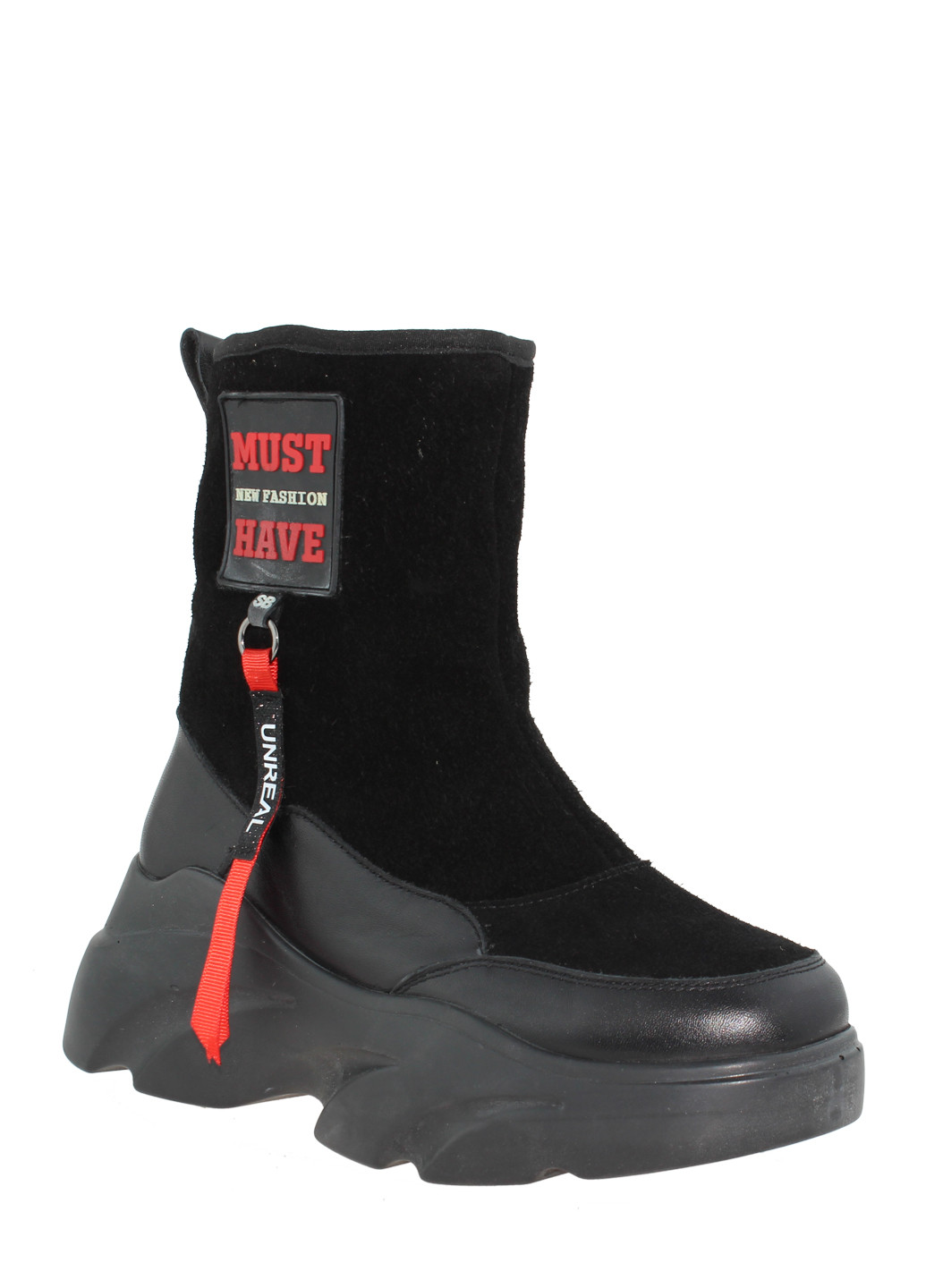 Зимние ботинки rsm-745-11 черный Sothby's из натуральной замши