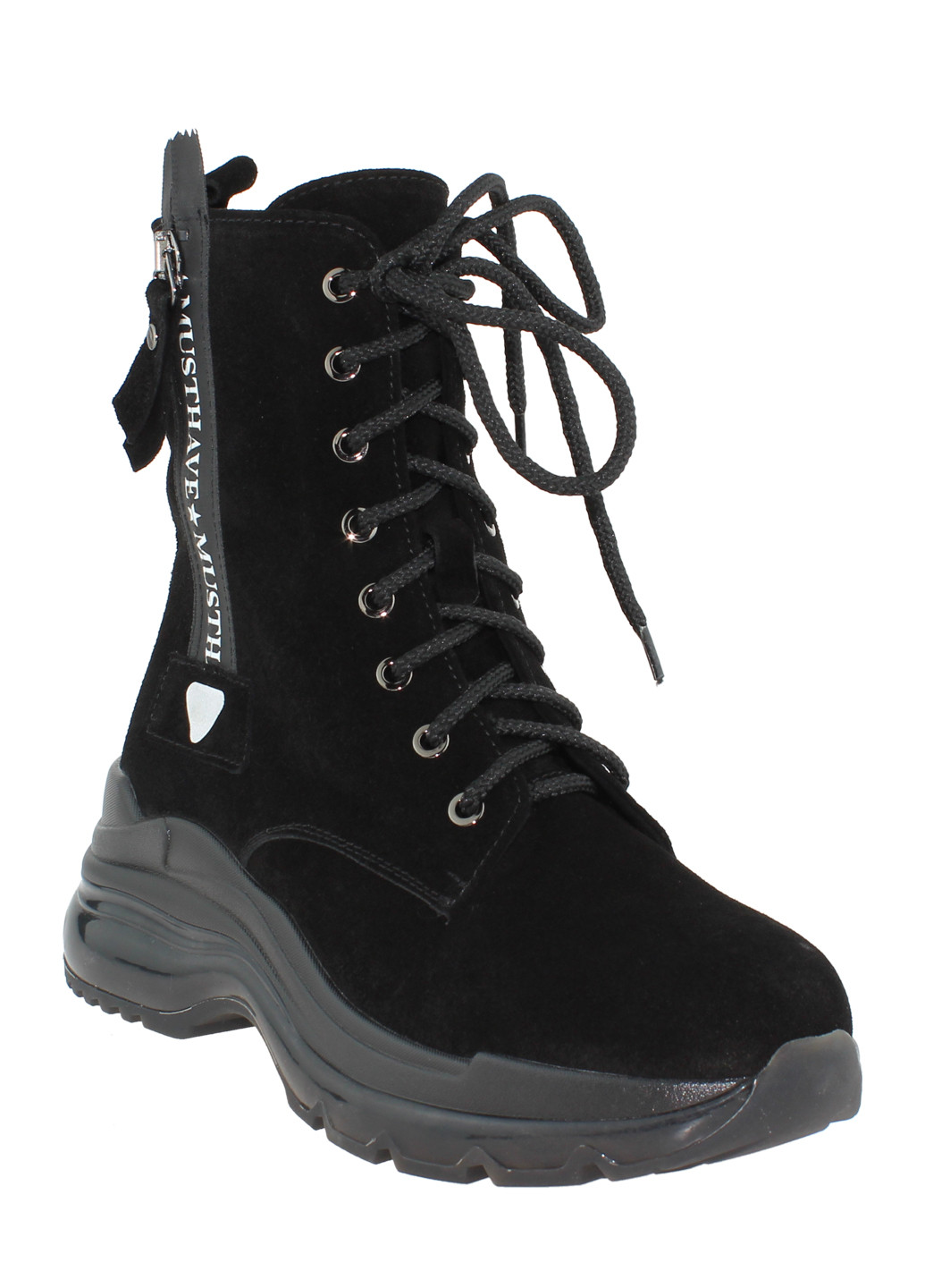 Зимние ботинки rsm-1158-11 черный Sothby's из натуральной замши