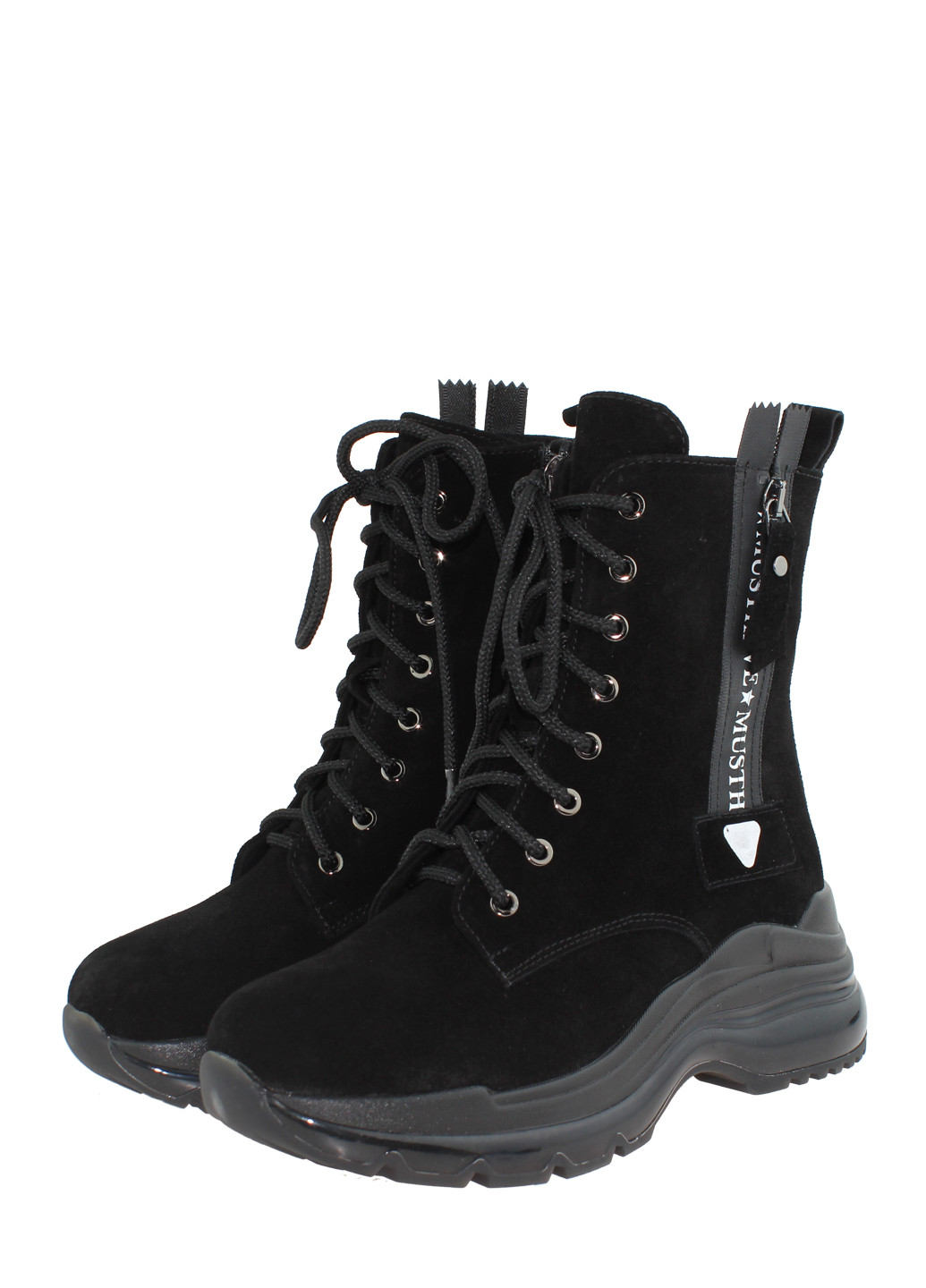 Зимние ботинки rsm-1158-11 черный Sothby's из натуральной замши