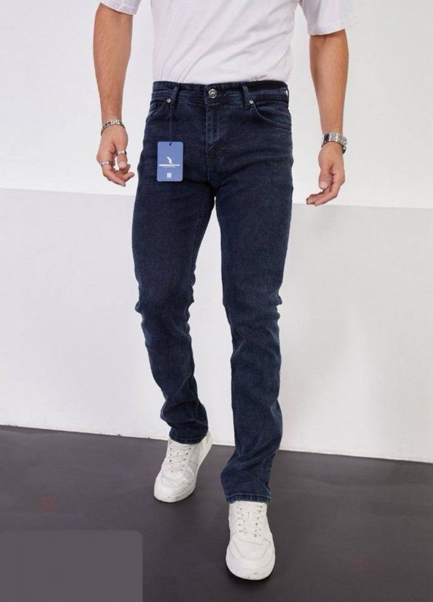 Темно-синие демисезонные джинси прямі 6444 dk bl Redman