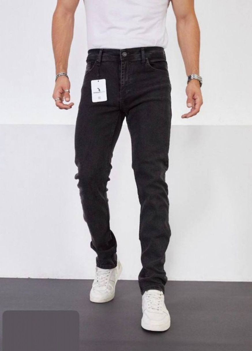 Темно-серые демисезонные джинси прямі 6477 dk grey Redman