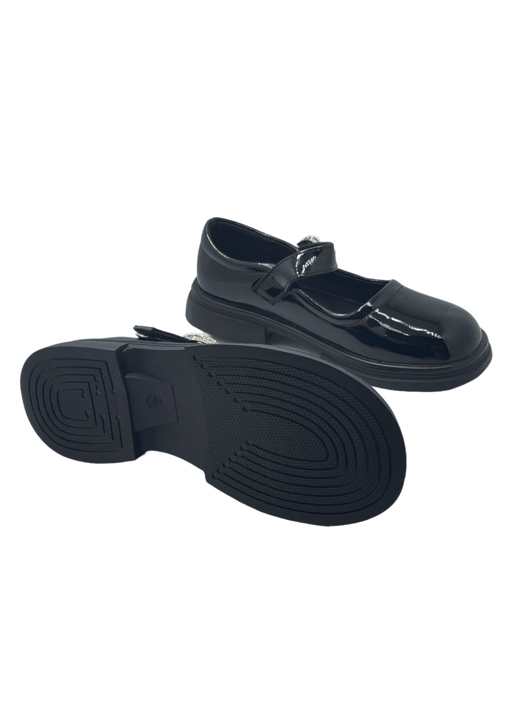 Черные туфли на липучке Clibee