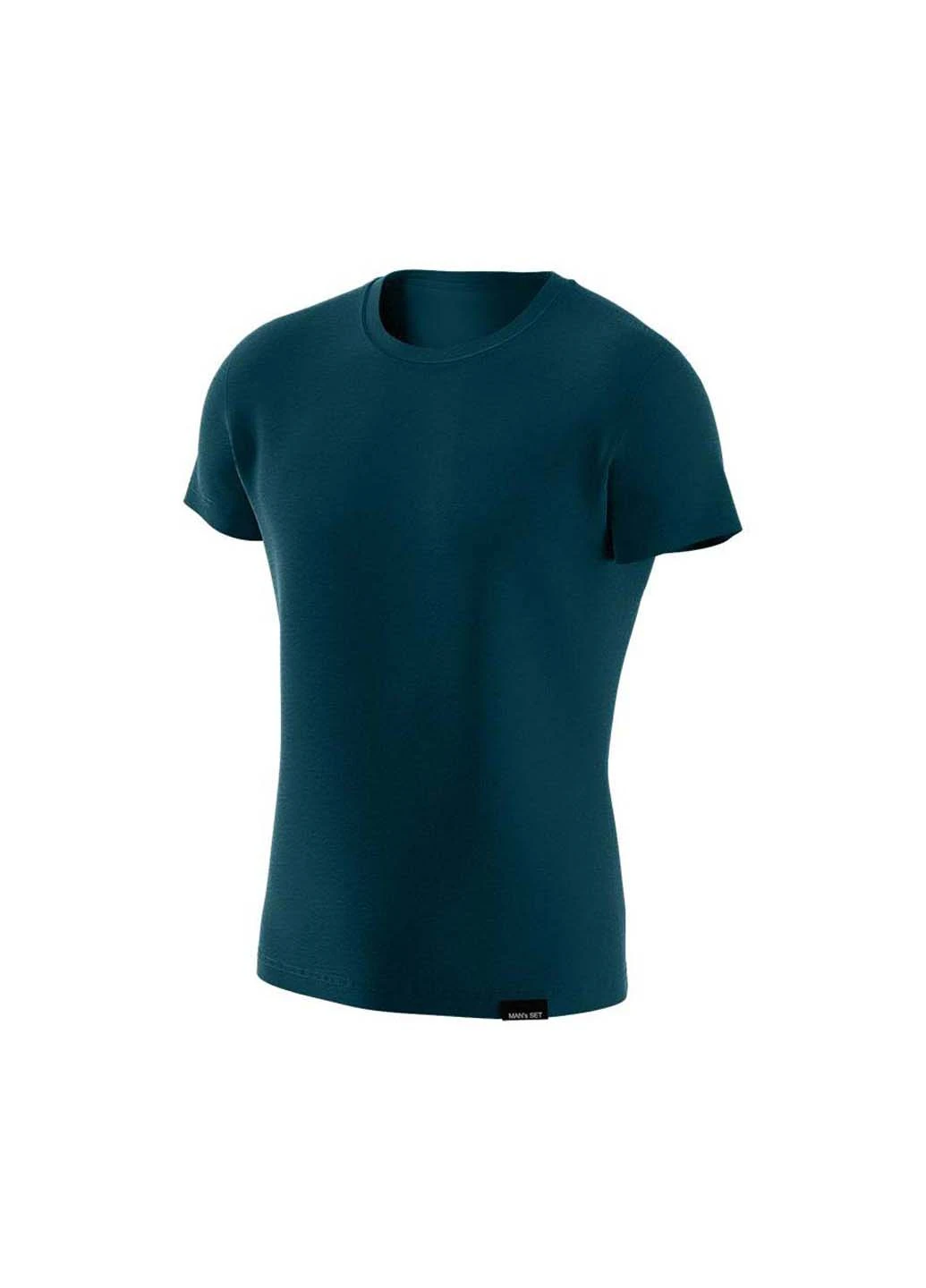 Морської хвилі футболка MAN's SET Basic U-neck
