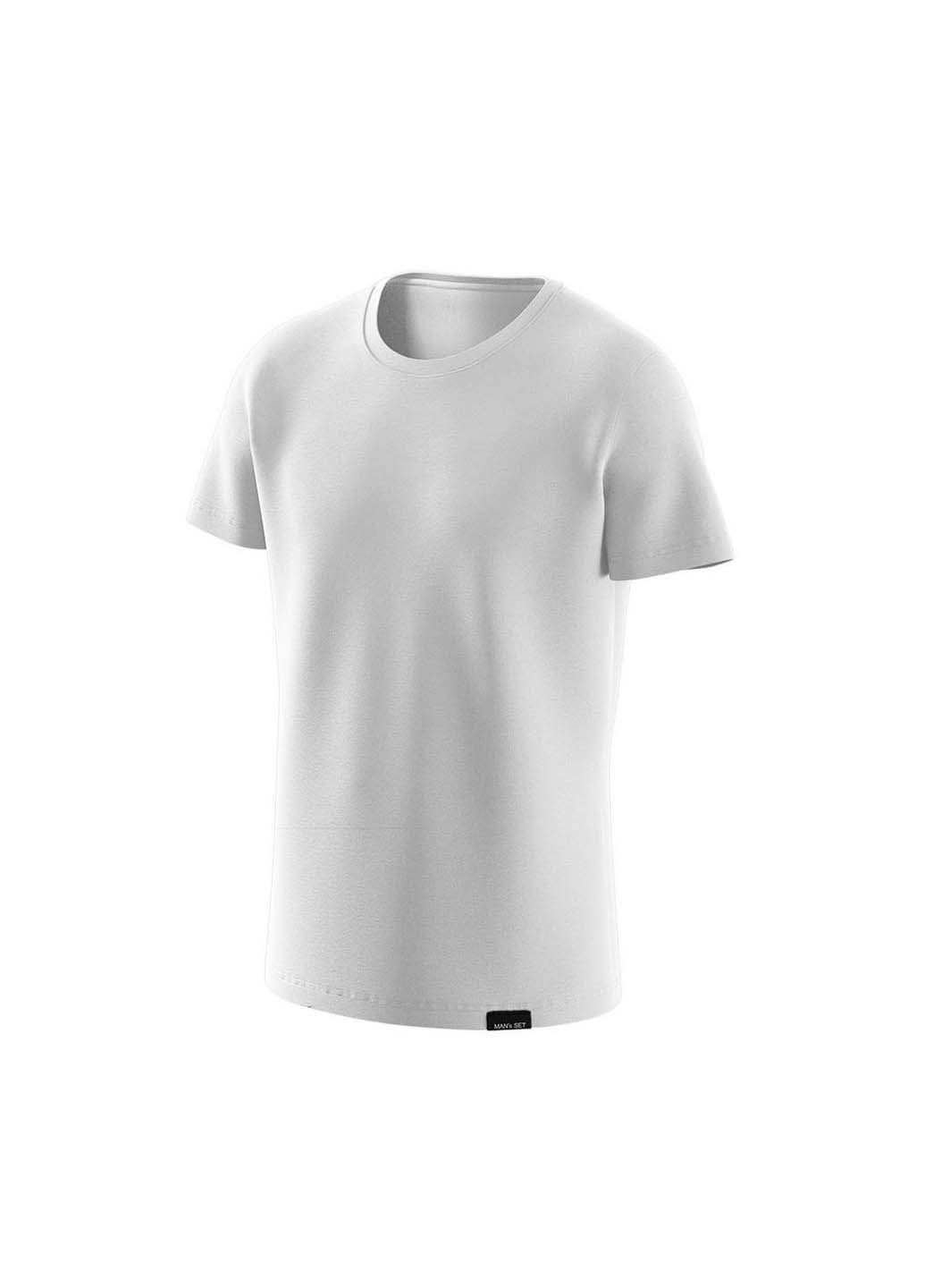Белая футболка MAN's SET Basic U-neck