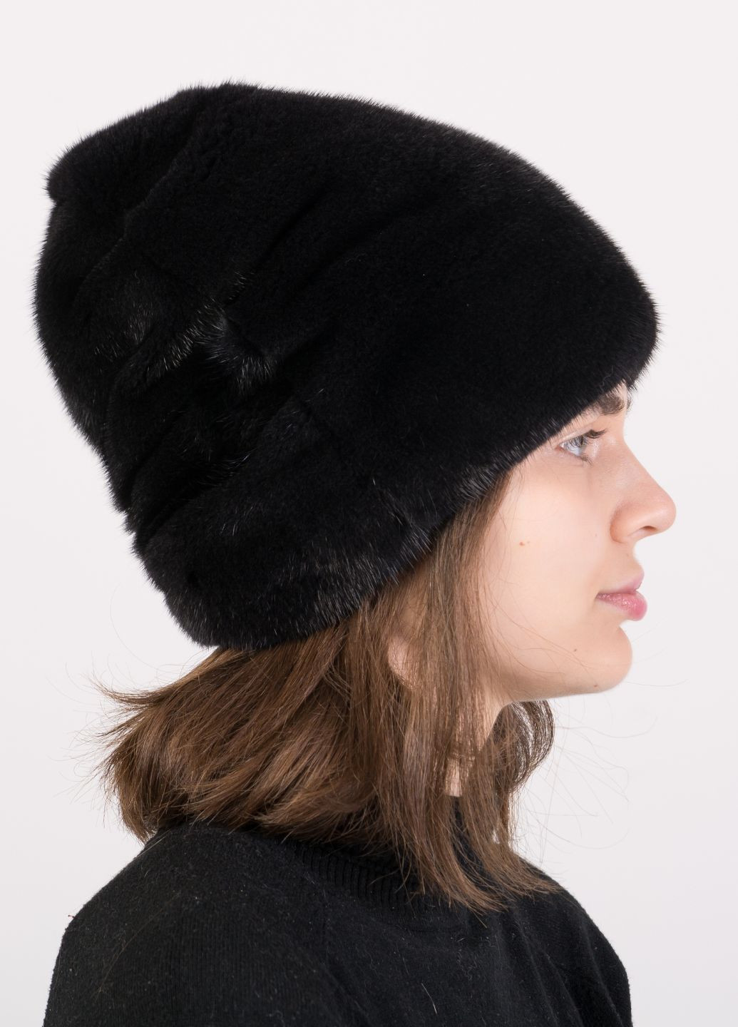 Женская меховая норковая высокая шапка Меховой Стиль рукавичка (274063776)