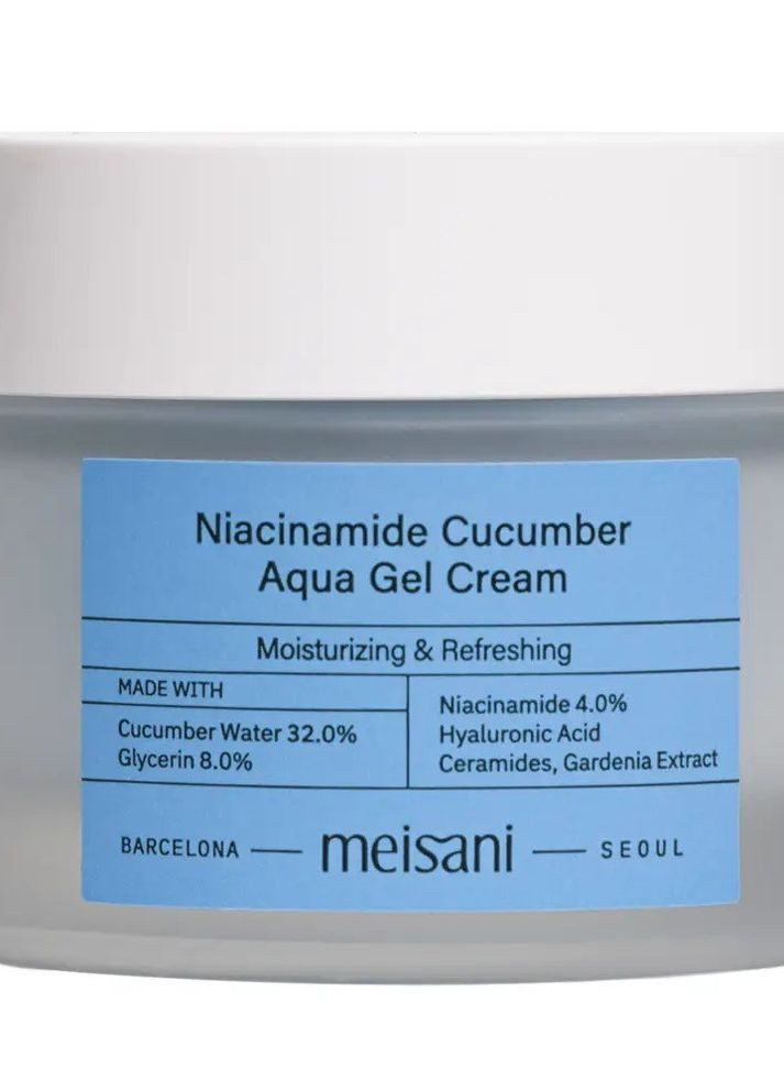 Увлажняющий гель-крем с ниацинамидом и гидролатом огурца Meisani Niacinamide Cucumber Aqua Gel Cream, 50 INTENSIVE (273481964)