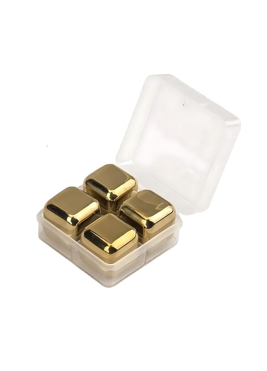 Кубики для охлаждения напитков золото набор 4 камня для охлаждения виски из нержавеющая сталь REMY-DECOR (274277376)