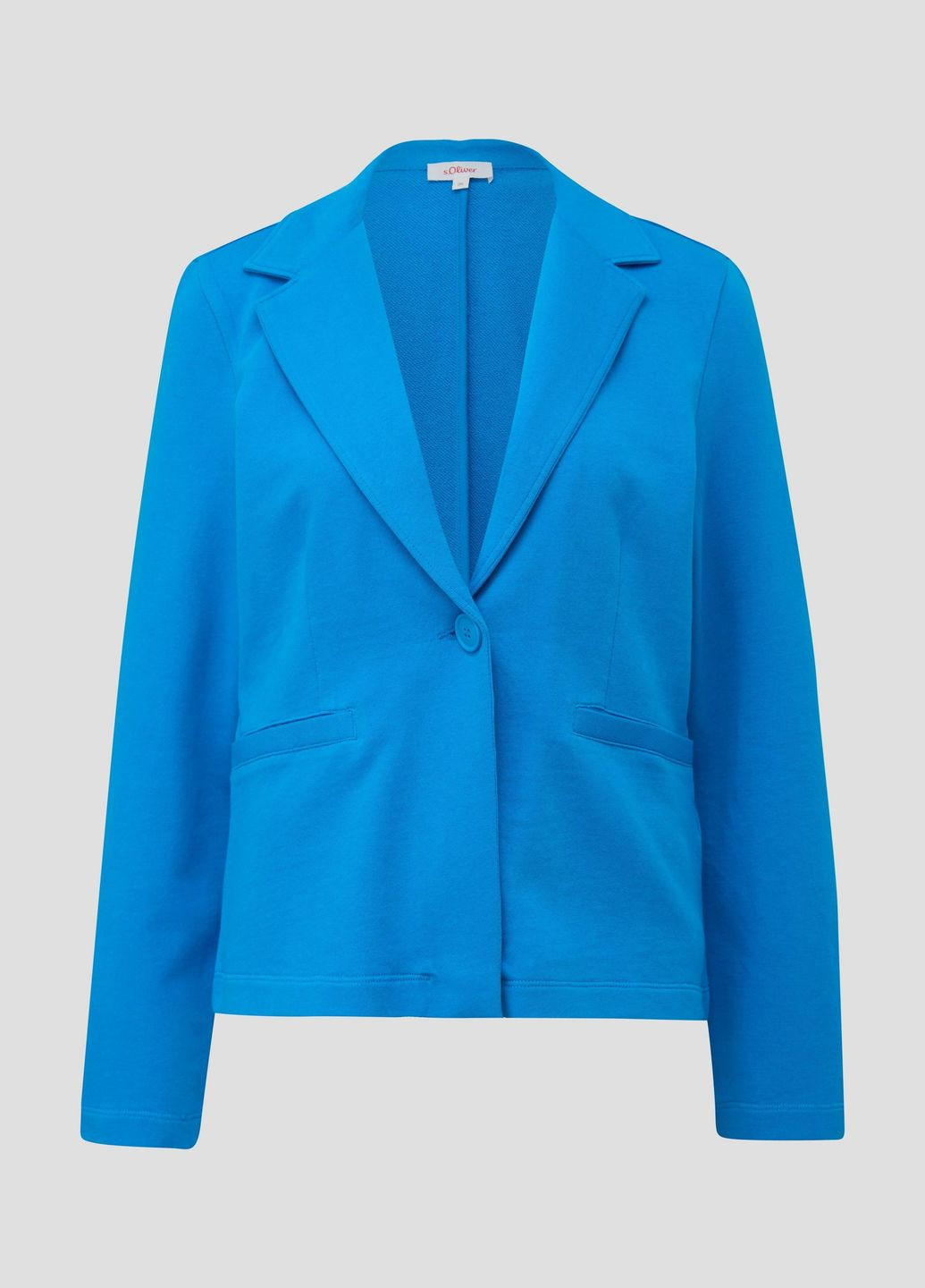 Голубой женский пиджак S.Oliver однотонный - демисезонный