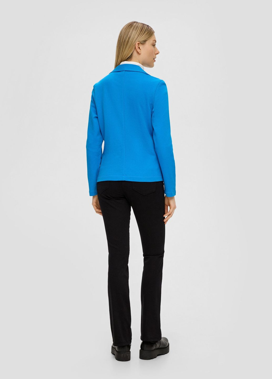 Голубой женский пиджак S.Oliver однотонный - демисезонный
