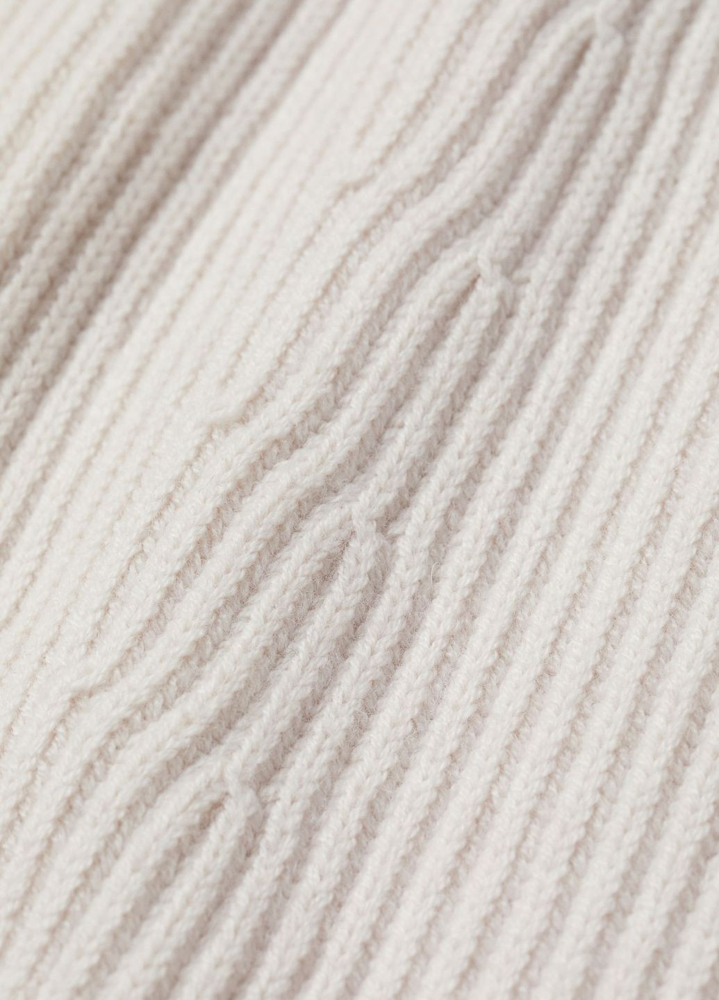 Светло-бежевое повседневный платье вязаное шерсть бленд H&M однотонное