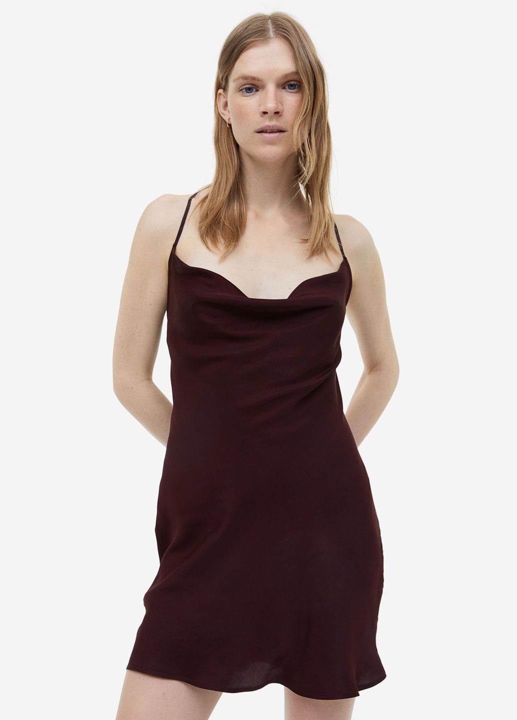 Бордова повсякденний сукня б/р H&M однотонна