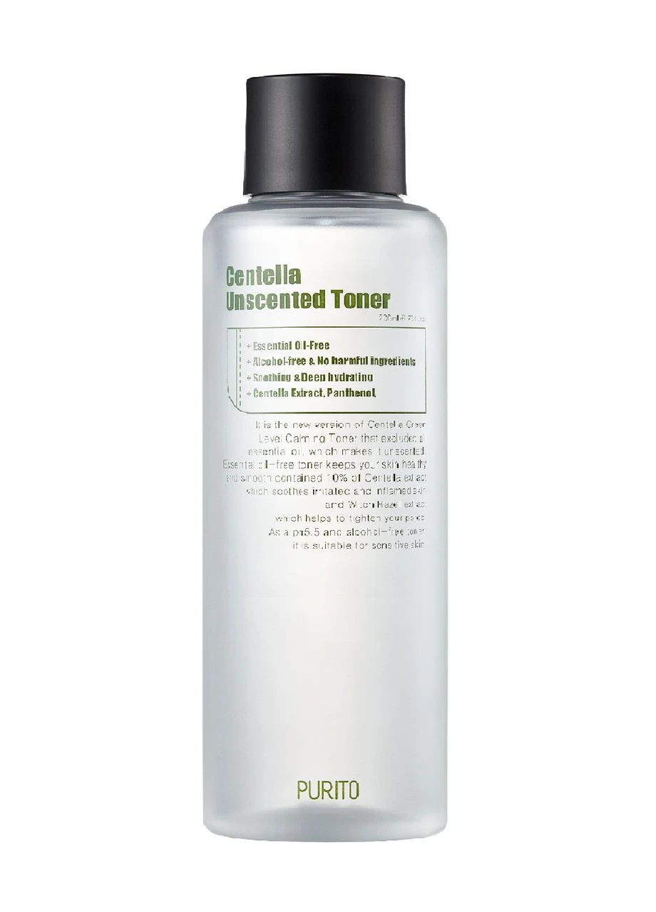 Заспокійливий тонер з центеллою без ефірних масел Centella Unscented Toner 200 ml PURITO (274275304)