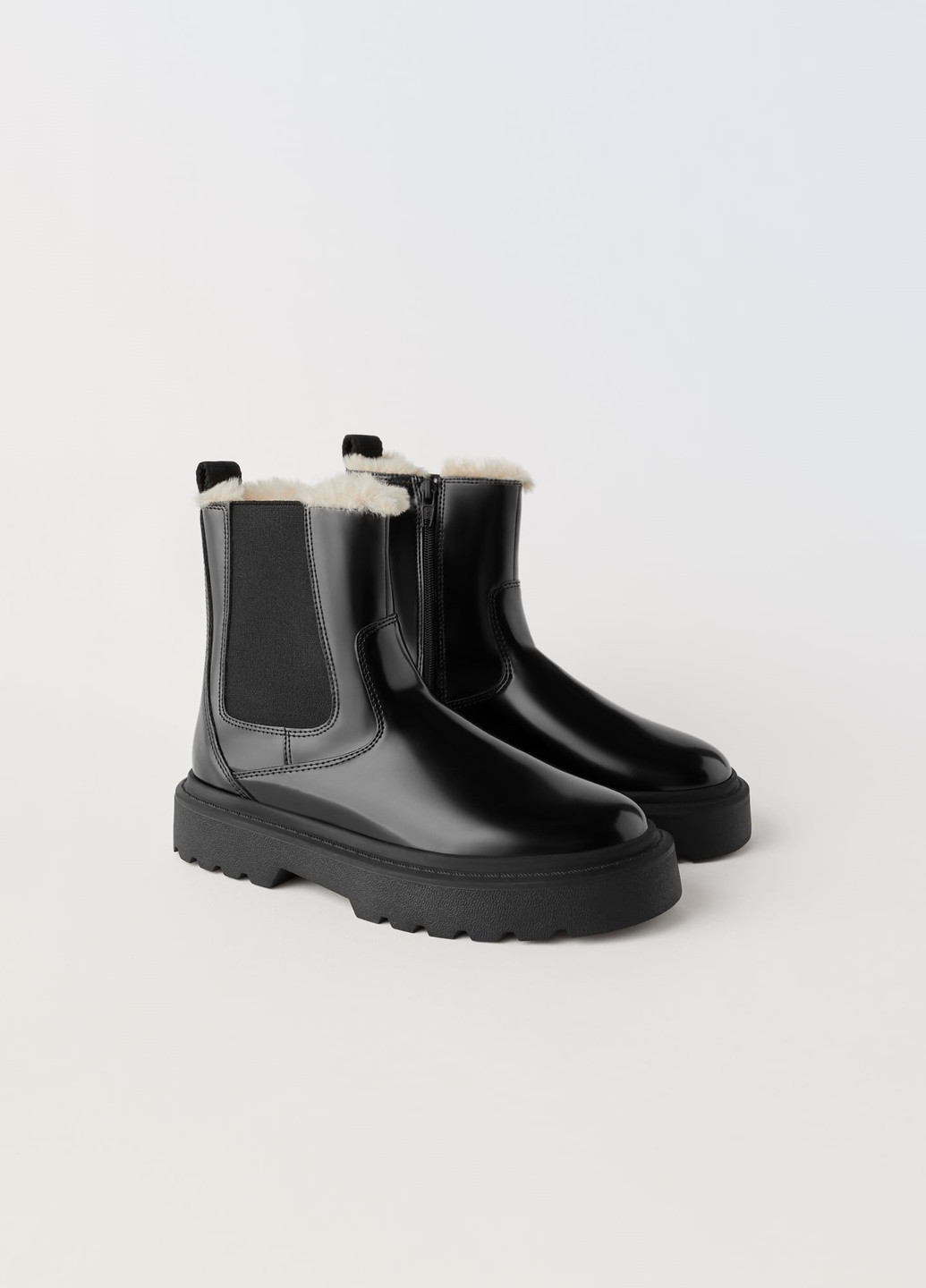 Черные повседневные зимние ботинки Zara