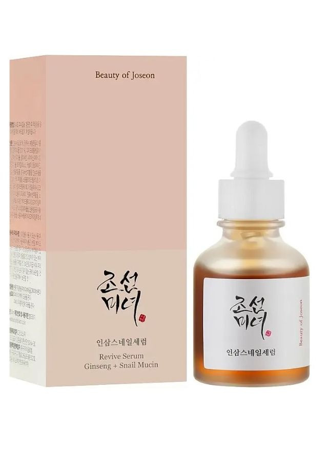 Відновлююча сироватка для обличчя з женьшенем і муцином Revive Serum: Ginseng+Snail Mucin 30 Beauty of Joseon (274275299)