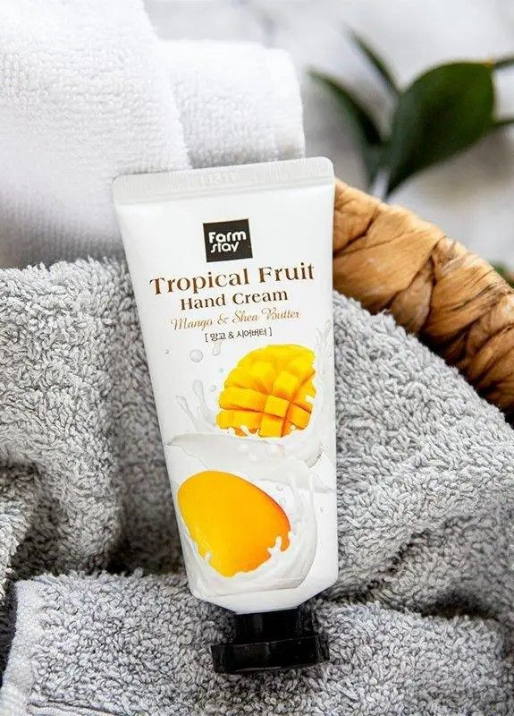 Крем для рук з манго і олією ши Tropical Fruit Hand Cream Mango and Shea Butter 50 ml FarmStay (274275298)