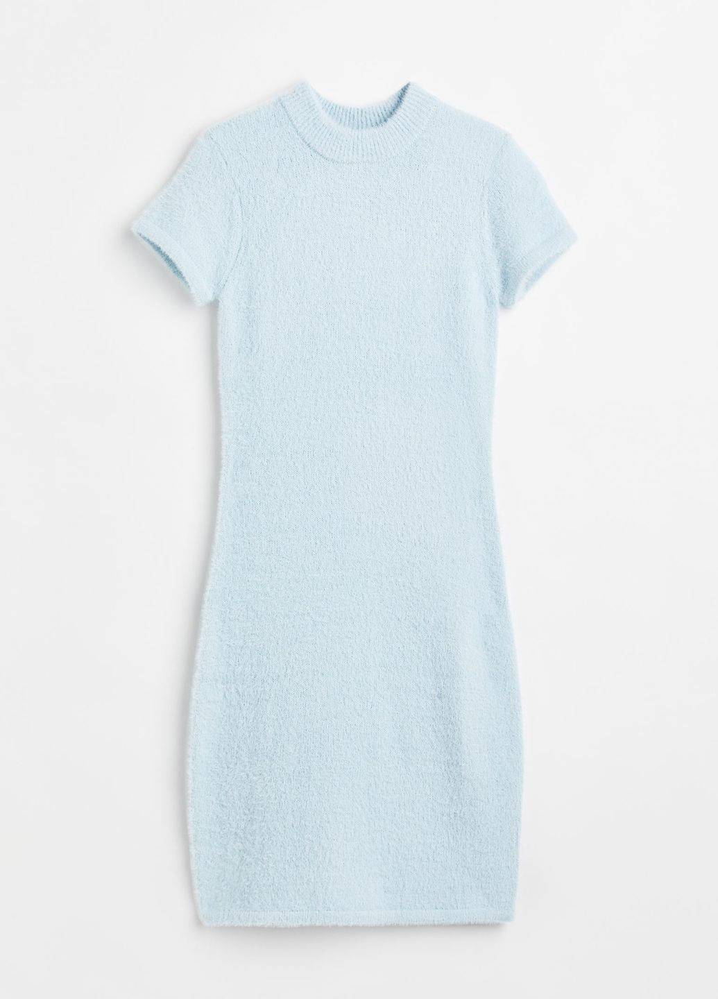Голубое повседневный платье вязаное H&M однотонное
