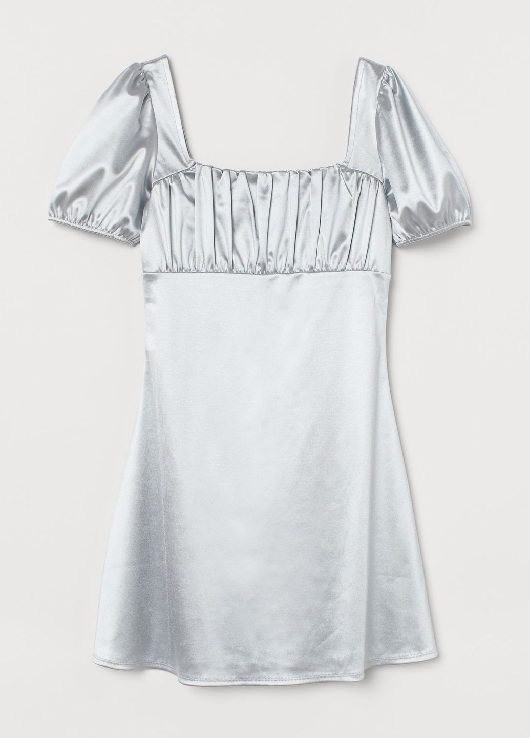 Серебряное повседневный платье H&M однотонное